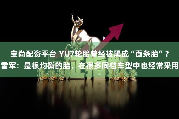 宝尚配资平台 YU7轮胎曾经被黑成“面条胎”？雷军：是很均衡的胎，在很多同档车型中也经常采用